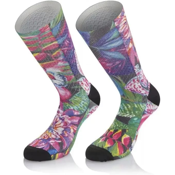 Damessokken Mb Wear Fun H17 Fleurs Tropicales
