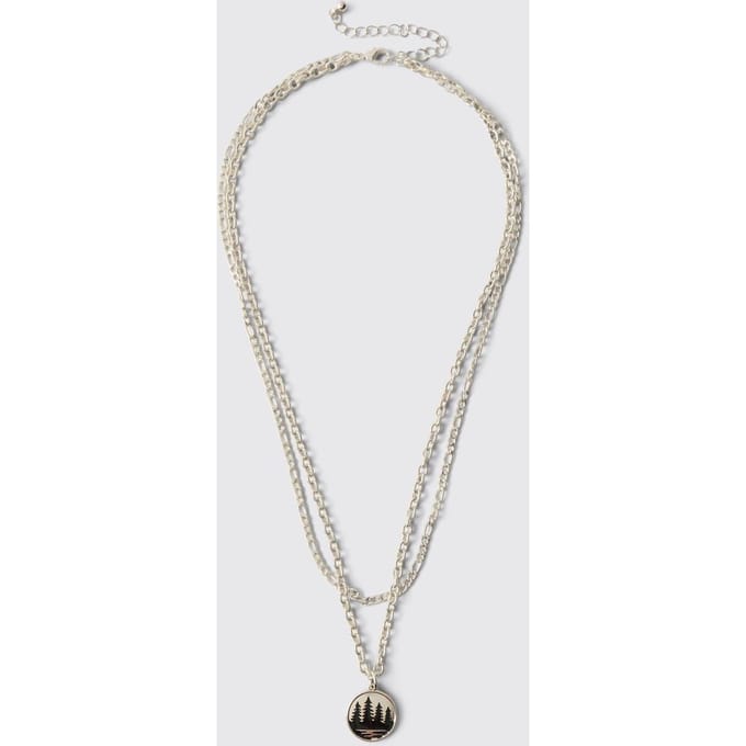 Gelaagde Ketting Met Boompendant | Silver