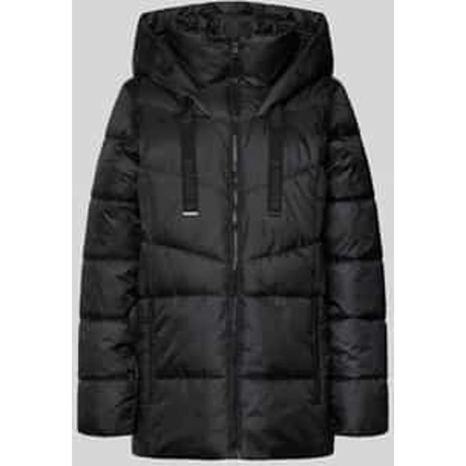 Gewatteerd regular fit jack met capuchon
