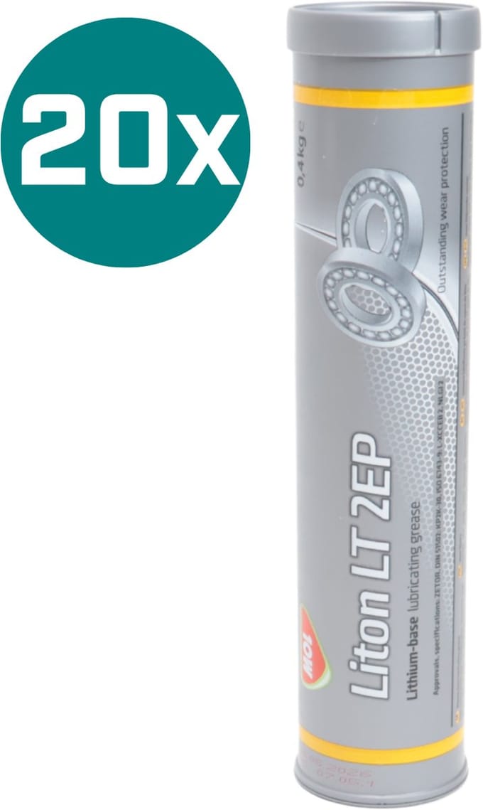 Set van 20 vetpatronen EP2 - 400 gram - universeel - MOL