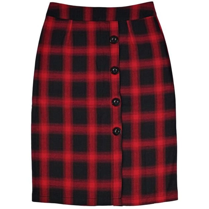 Forplay Midirok - Farina - S tot L - voor Vrouwen - rood-zwart