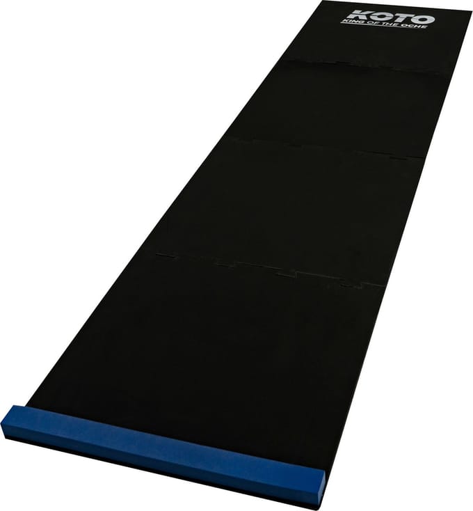 KOTO - Puzzle Dartmat - Blauw + Oche 237 x 60 cm - Score Indicator - Antislip