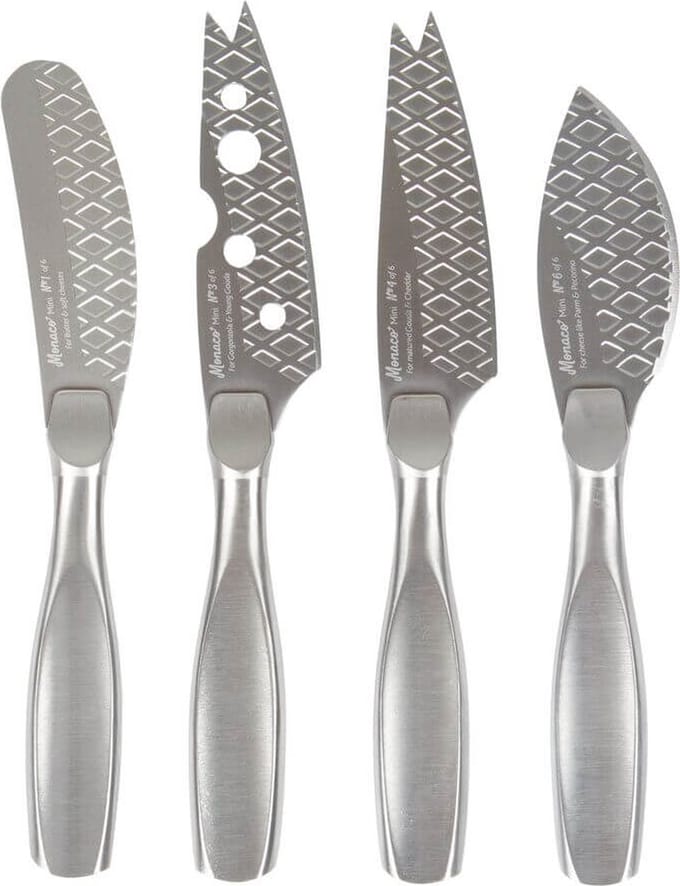 Boska Kaasmessenset Mini Monaco+ - Kaasmesjes - Set van 4 - Kaasmessen set - RVS