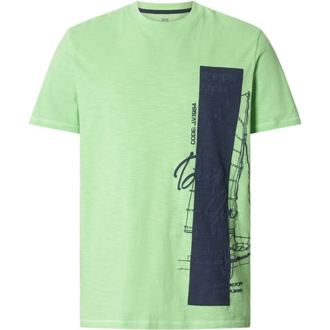 Jan Vanderstorm herren T-Shirt - 56/58 - lichtgroen - Plus Size