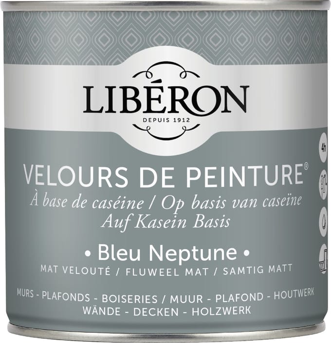 Libéron Velours De Peinture Muurverf - Mat - Bleu Neptune - 0,5l