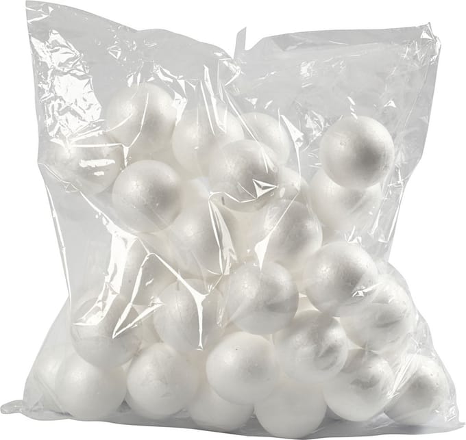 Creativ Company Piepschuim Ballen 6 cm, 50 stuks