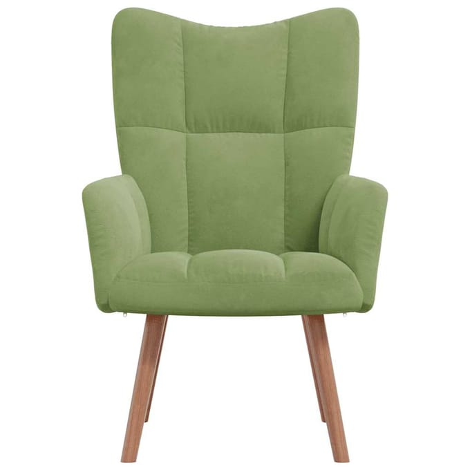vidaXL - Relaxstoel - fluweel - lichtgroen