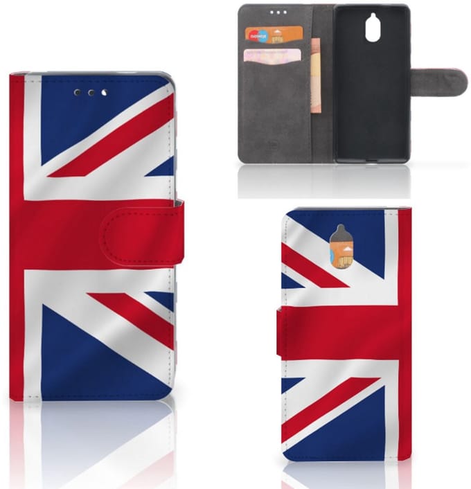 Nokia 3.1 (2018) Bookstyle Case Groot-Brittannië