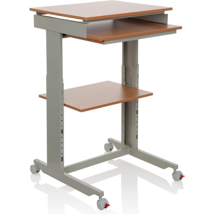 Computerbureau WORKSTATION zilver /beuken hjh OFFICE
