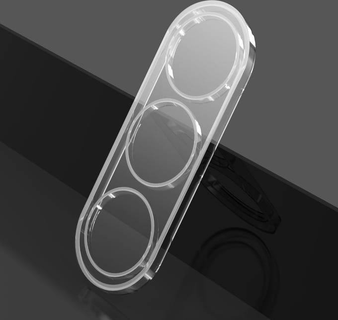 Geschikt Voor Samsung Galaxy S23 Plus Camera Lens Protector - Fonu Camera Protector - S23 Plus Cameralens Protector - Gehard Glas - Zwart