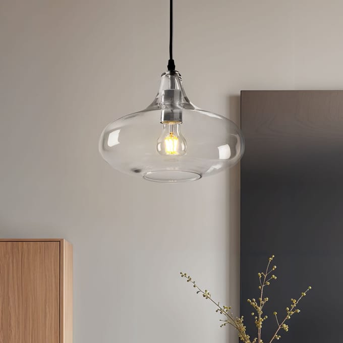 LumenXL 1-lichts hanglamp Trinidad - transparant glas - variant 1