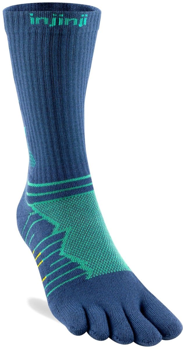 Injinji Ultra Run Crew - Diep blauw/Groen - 37-40