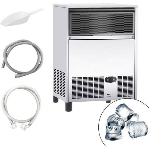GGM Gastro Eiswürfelbereiter - Zylinder - 93 kg/24 h Zilver