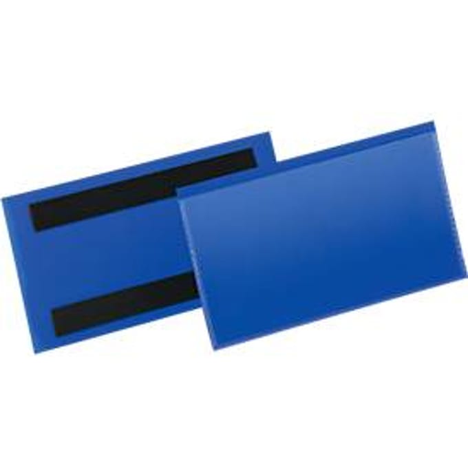 Etiketten- en markeringshoezen B 150 x H 67 mm, 50 st., blauw