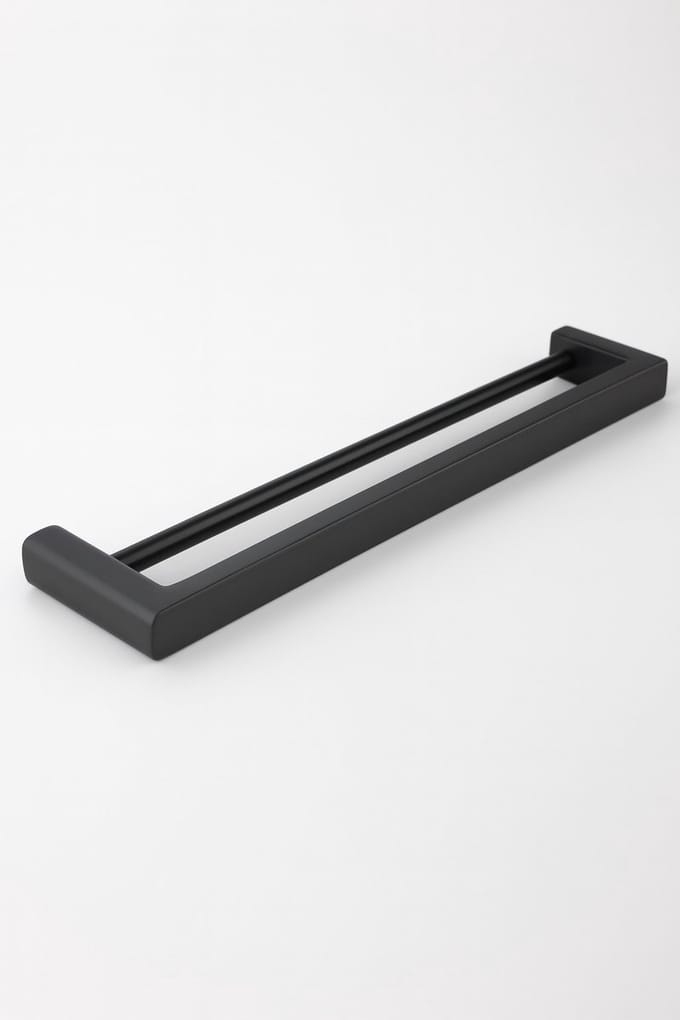 LINEA Handdoekhouder dubbel | zwart 595X120X20 | KAYvit