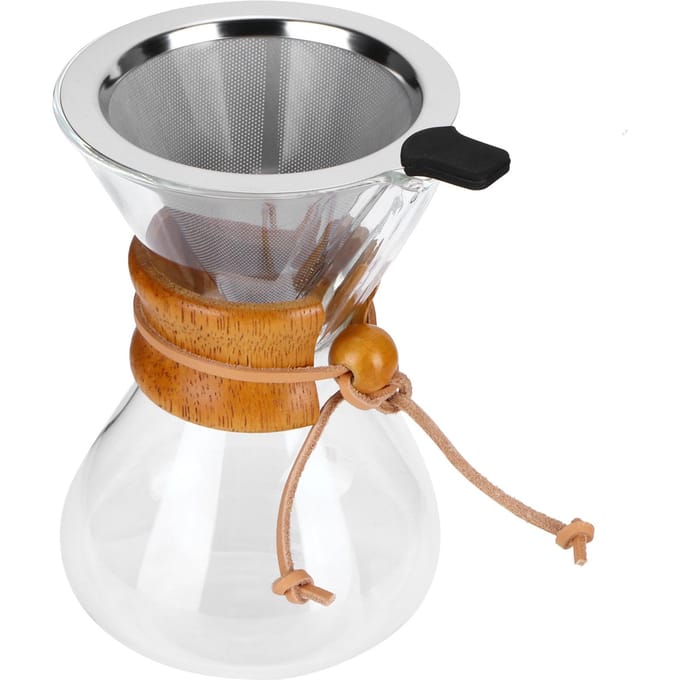 Koffiezetapparaat Hittebestendig Glas Koffie Druppelzetpot met Roestvrij Staal gray