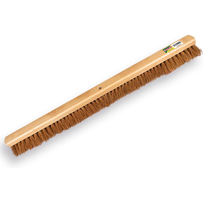 Kokos zaalveger 100 cm SOLIDE plat hout