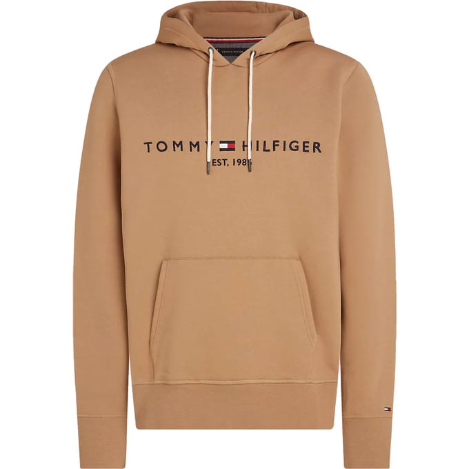Tommy Hilfiger heren hoodie katoen - camel