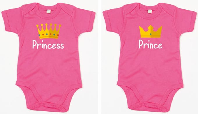 Rompertjes - Prince & Princess-Fuchsia-6-12 Maanden