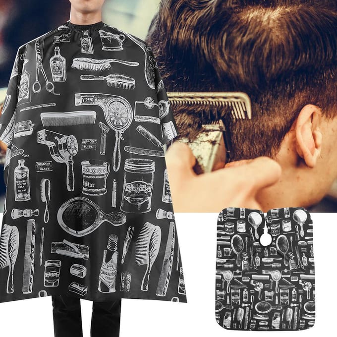 Waterdicht Kappers Ademend Schort Haar Knippen Kapper Salon Jurk Cape (120 x 145cm) gray