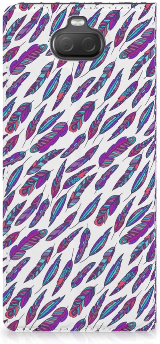 Sony Xperia 10 Hoesje met Magneet Feathers Color