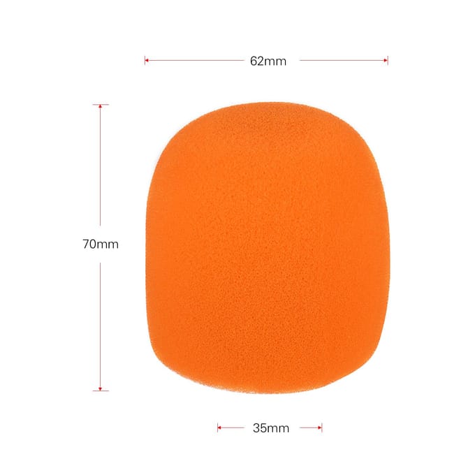 5 stuks handmicrofoon windschermen microfoonschuimhoezen compatibel met oranje