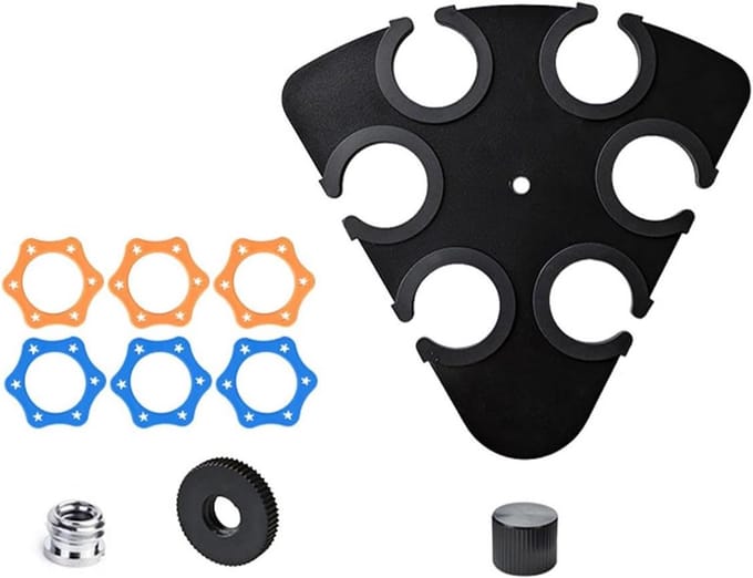 Microfoonhouder - Microfoonstandaard - Muziekoptredens organiseren - Houdt tot 6 microfoons - 180mm lengte - Zwart