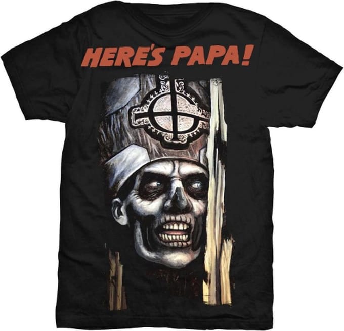 Ghost - Here's Papa Heren T-shirt - S - Zwart
