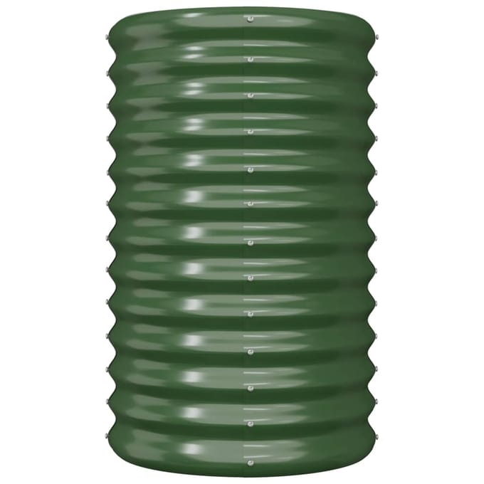 vidaXL - Plantenbak - 40x40x68 - cm - gegalvaniseerd - staal - groen