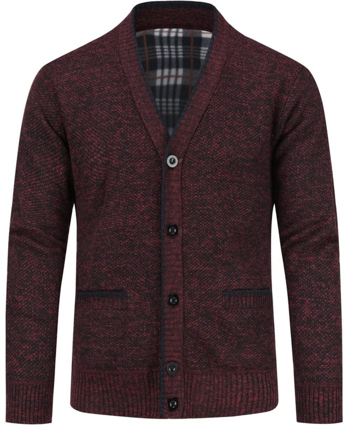 ALLTHEMEN Heren Gebreide Vest - Klassieke Knopen - 3XL