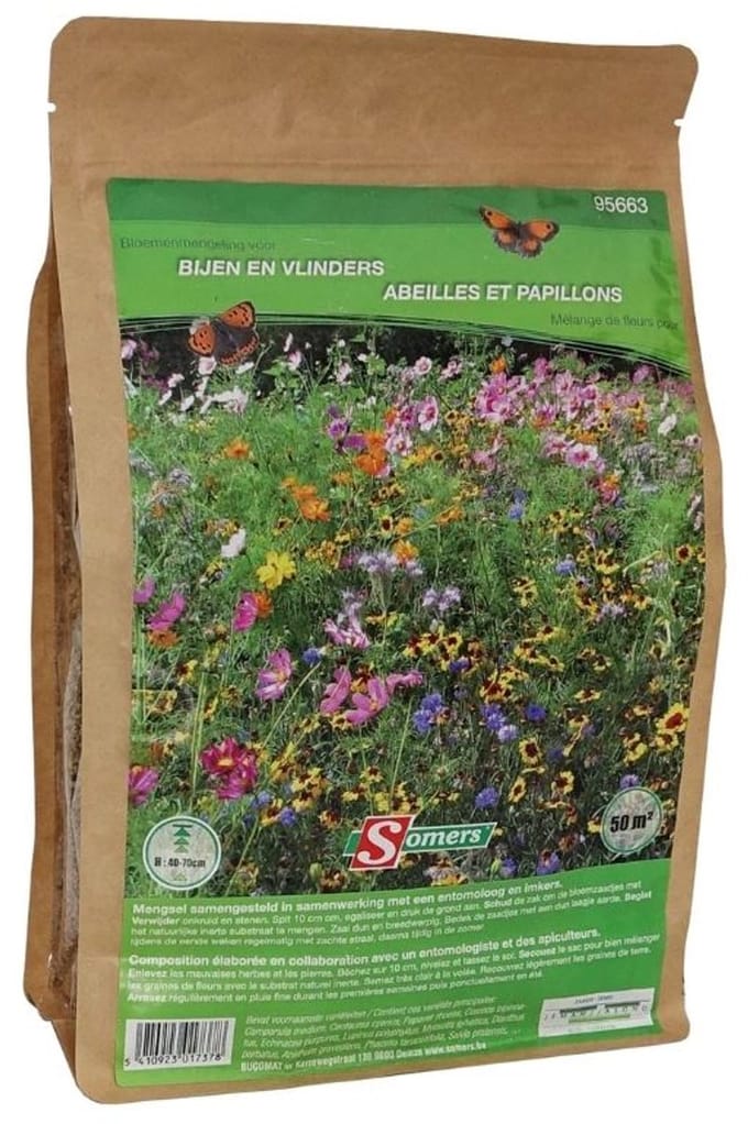 Somers | Bloemenmengeling voor bijen en vlinders bloementuin | Voor 50m²