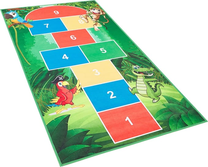 BABADAG - Kindervloerkleed - Multicolor - 80 x 150 cm - Polyester