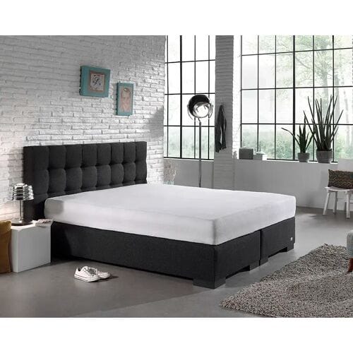 Sleeptime Molton Hoeslaken - Waterdicht Matrasbeschermer - 180x200/220 - Wit