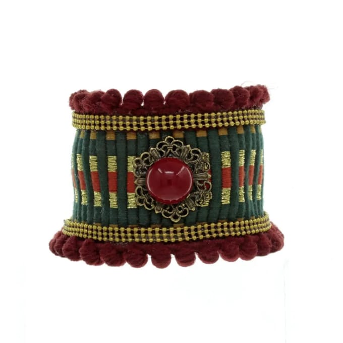 Griekse brede armband rood(747 10B 25945)