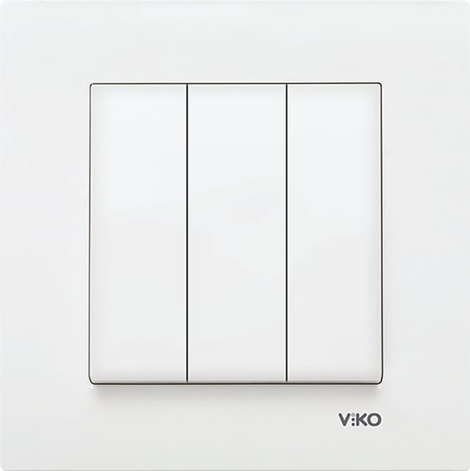 Panasonic Viko-Serieschakelaar 3 line-Wit-Compleet
