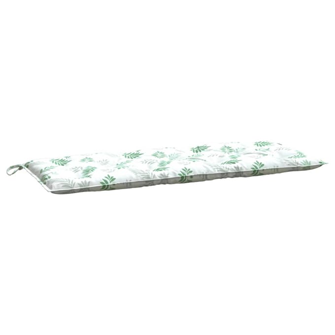 vidaXL - Tuinbankkussen - bladpatroon - 120x50x7 - cm - stof