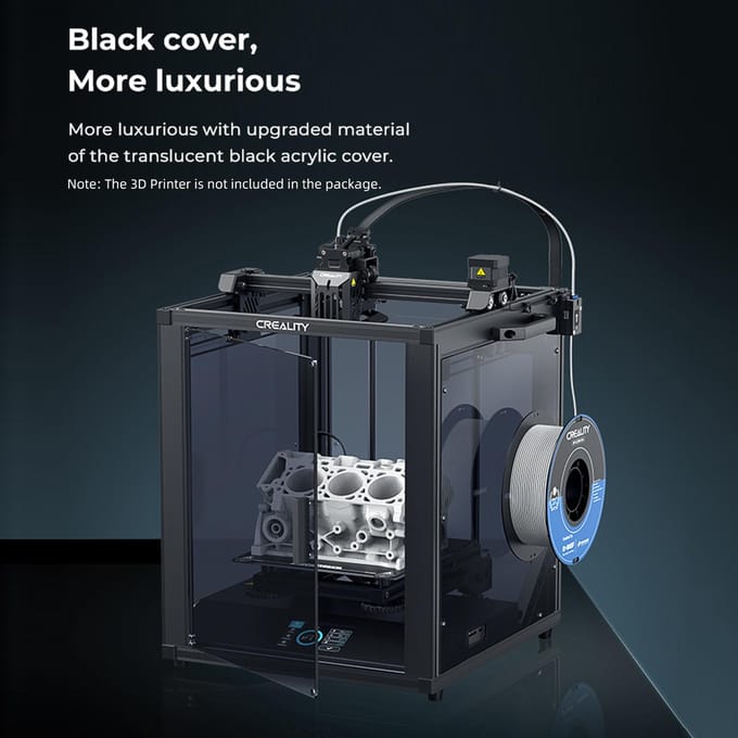 Creality Ender-5 S1 Acryl Behuizingsdoos voor Constante Temperatuur/Geluidsreductie/Stofdicht en Snel black