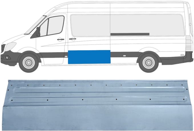 Interne reparatie achterste deuren voor Mercedes Sprinter 2006-2018 / Links