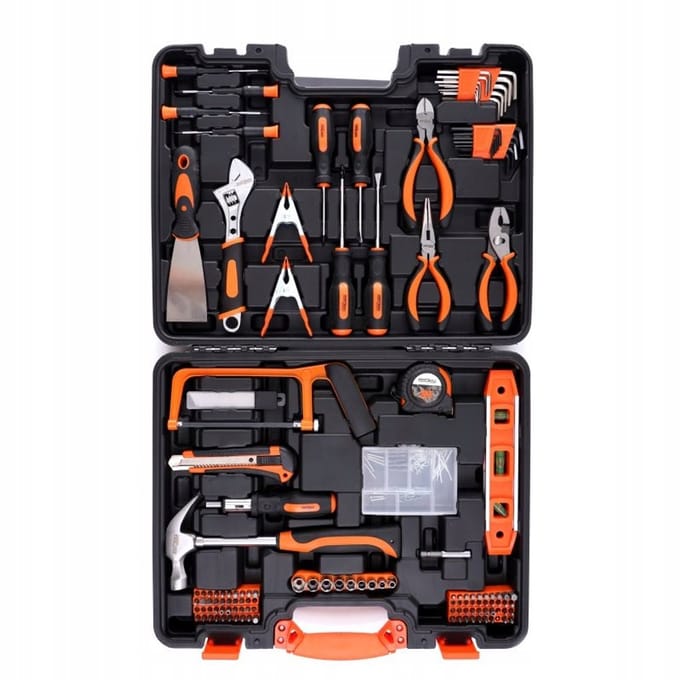 Gereedschapskist 144 Delen - Complete Set met Sleutels