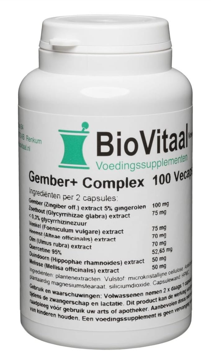 VeraSupplements Gember Plus Complex Capsules 100VCP