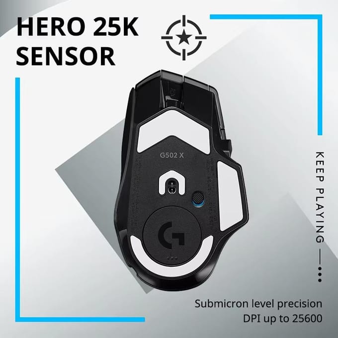 Logitech G502 X PLUS Lightspeed Gamingmuis RGB Vloeiend Lichteffect Hero25K Sensor wit