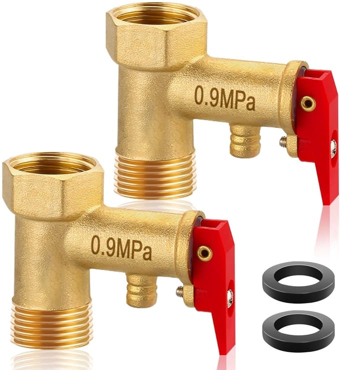 Dailygoods- Veiligheidsventiel 1/2 inch - Messing