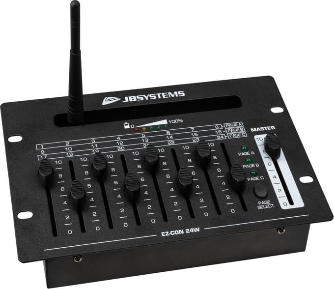 JBSystems - EZ-CON Controller / Draadloze DMX, 24 kanalen / Batterij met 10u autonomie