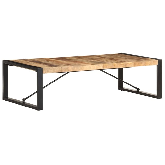 vidaXL - Salontafel - 140x70x40 - cm - ruw - mangohout