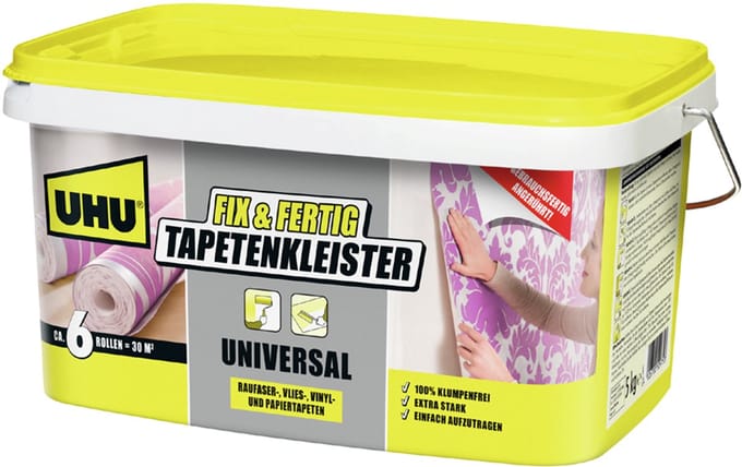 UHU behanglijm universeel 5 kg emmer klaar voor gebruik