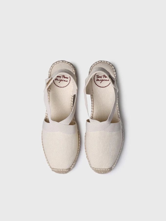 Veganistische espadrille met middelhoge sleehak | TER