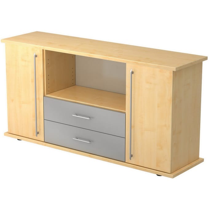 KAPA SB | Dressoir | met deuren + laden - Esdoorn Rail handvat (kunststof)