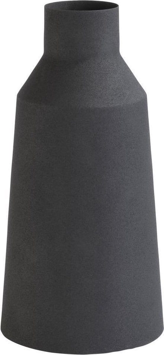 Vaas metaal zwart 42x21 cm