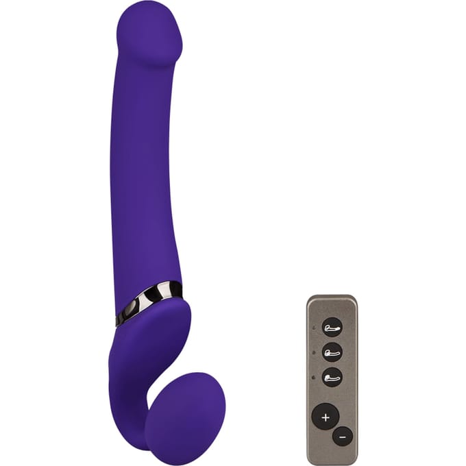 Strap-On-Me Strap On Me - Strapless Vibrerende Voorbind Dildo - Maat M - Paars