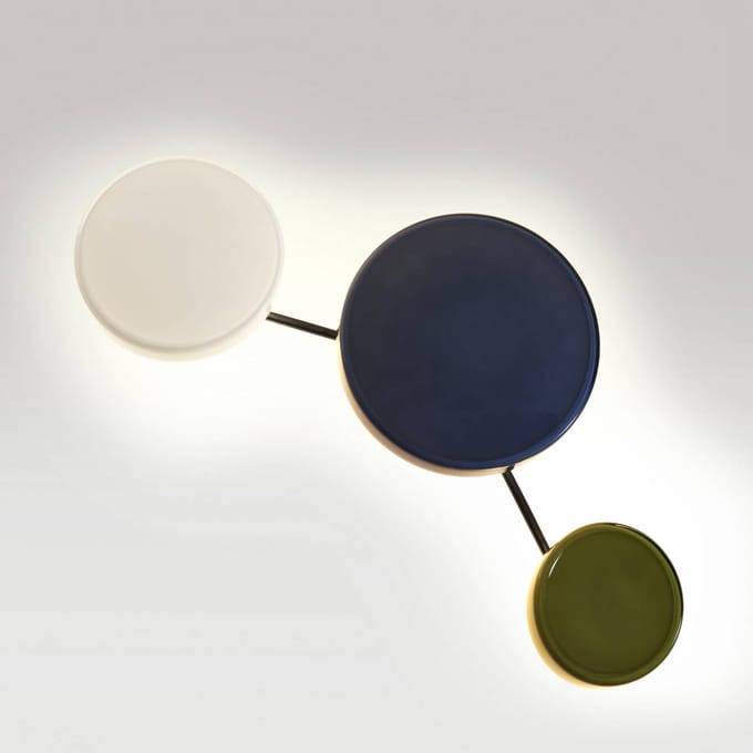 MARSET LED wandlamp Caramel, groen, Ø 22 cm, TRIAC, glas